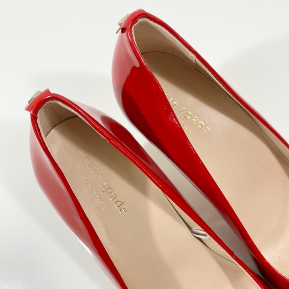 NEW Kate Spade VIDA Red Patent Leather Heels - Picture 6 of 10